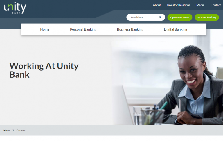 Unity Bank Recruitment 2024/2025 Application Form Portal | www.unitybankng.com