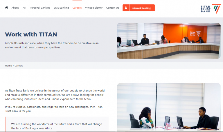 Titan Trust Bank Recruitment 2024/2025 Application Form Portal | www.titantrustbank.com